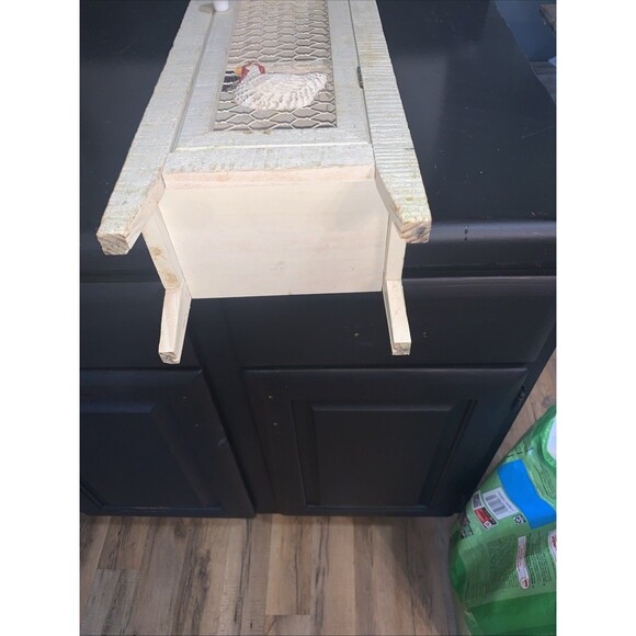 Rooster Rustic Wood Cabinet  Country Primitive Farmhouse Style - Picture 8 of 8